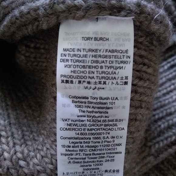 Tory Burch wool alpaca raglan turtleneck dark oatmeal sweater - Picture 10 of 10